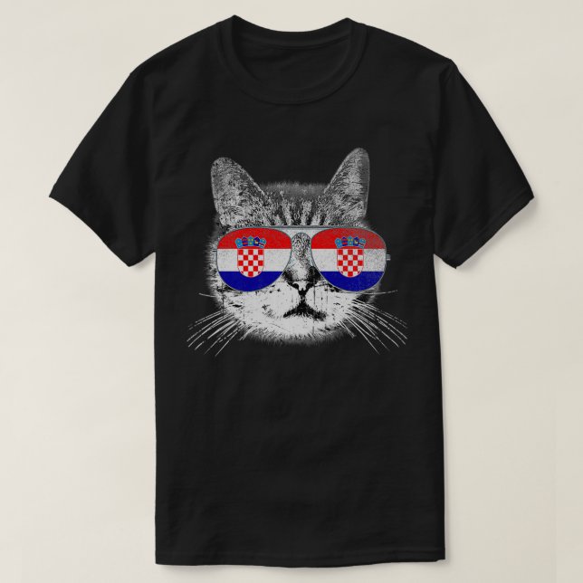 Camiseta Croatian Croatia Flag Country Roots Cat Lover Prid (Diseño del anverso)