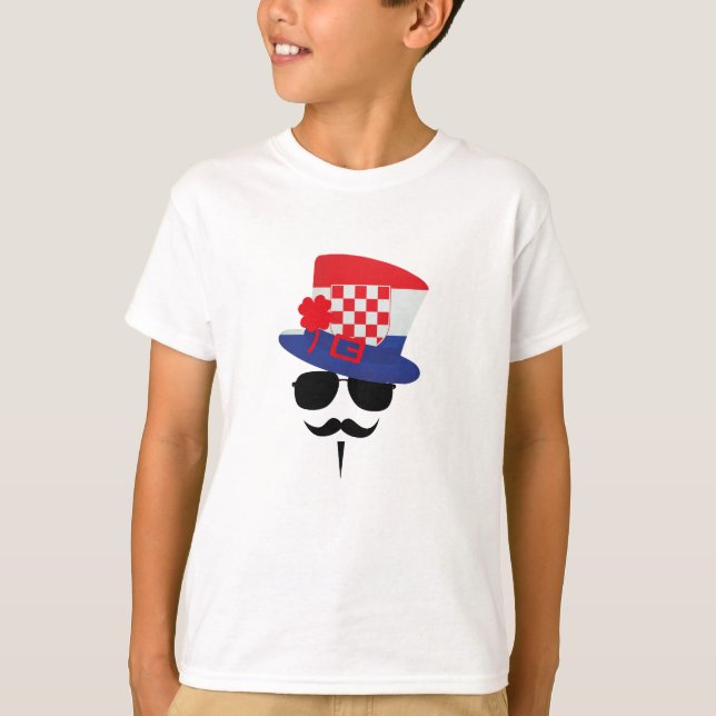 Camiseta Croatian fan with Mustache (Anverso)