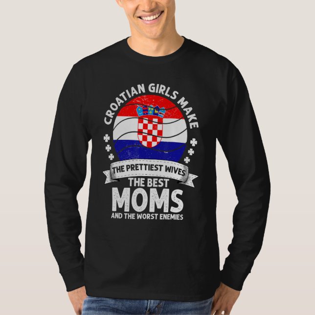 Camiseta Croatian Mom Mothers Day Mama Croatian American (Anverso)
