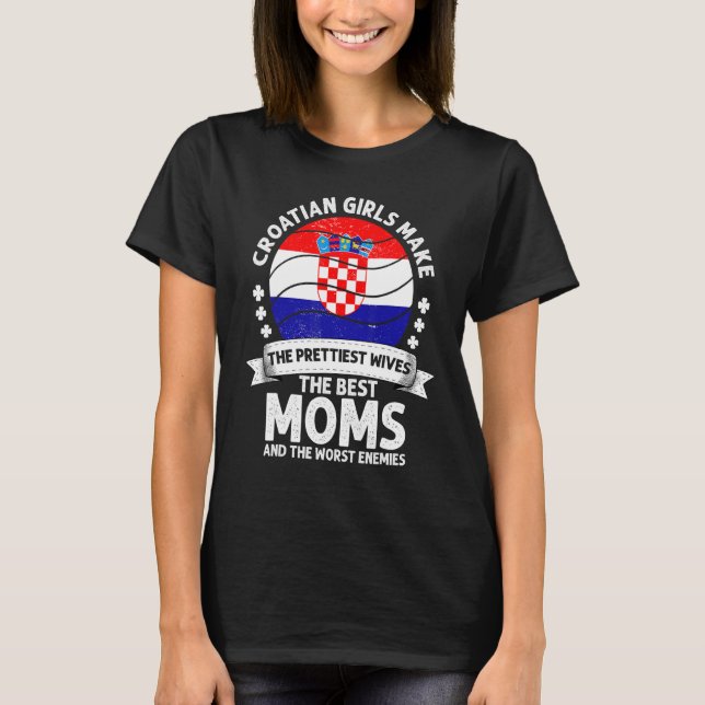 Camiseta Croatian Mom Mothers Day Mama Croatian American (Anverso)