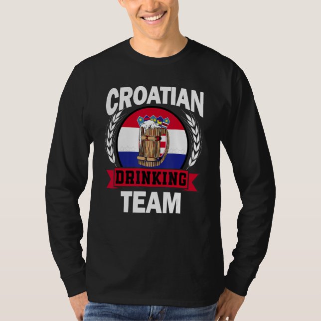 Camiseta Croatian Part Drinking Team Croatia Flag Beer Part (Anverso)