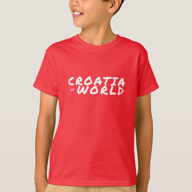 Camiseta CROATIAvsWORLD Red básico (Anverso)