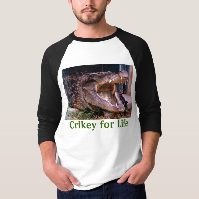 Camiseta croc, Crikey para la vida (Anverso)
