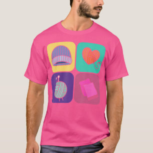 Camiseta Crochera Hilo Tejedora Ganchillo Tejer Arte Pop Te