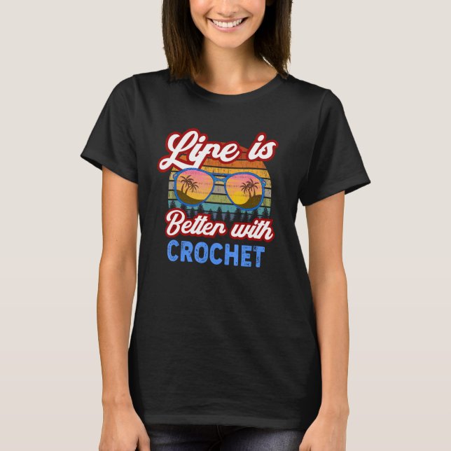 Camiseta Crochet con Crochet Saying (Anverso)