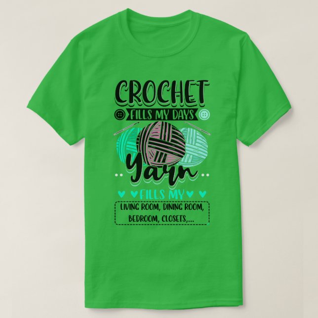 Camiseta Crochet de Crochet llena mis días (Diseño del anverso)