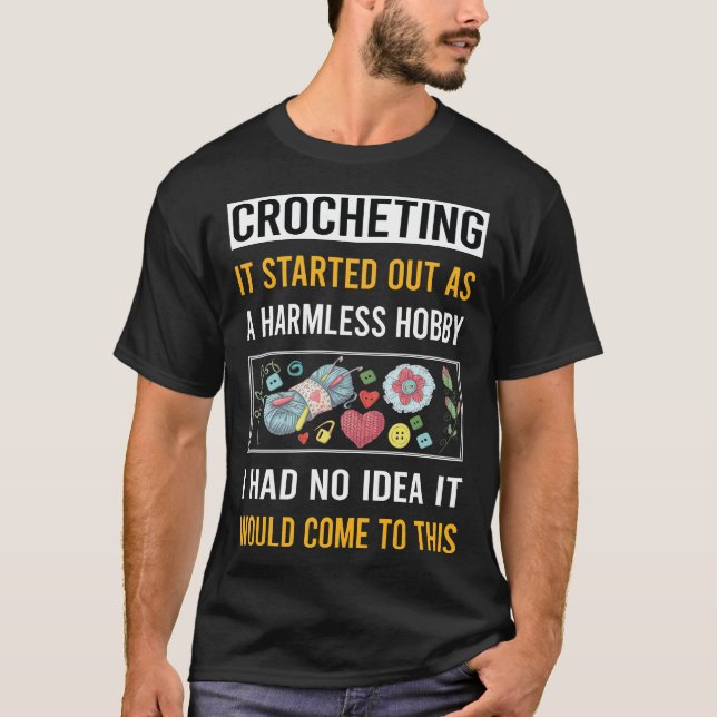 Camiseta Crochet de Crocheting Hobby Harmless (Anverso)