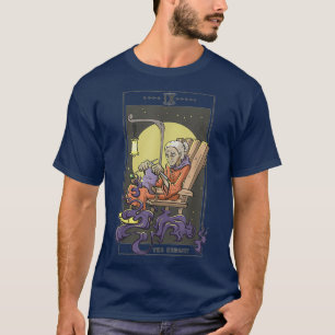 Camiseta Crochet de la tarjeta Tarot de coser ermitaño