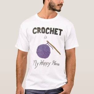 Camiseta Crochet es mi lugar feliz