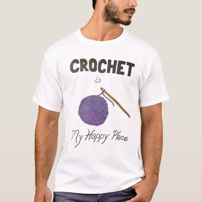Camiseta Crochet es mi lugar feliz (Anverso)