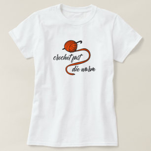 Camiseta Crochet Fast, Naranja de Lava exuberante, Muere Ca
