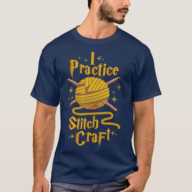 Camiseta Crochet Funny Crocheting I Practicar Artesanía Sti (Anverso)