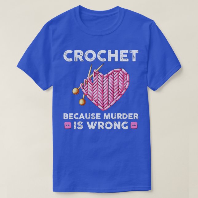 Camiseta Crochet gracioso cita a crocheter Knitus yarn amor (Diseño del anverso)