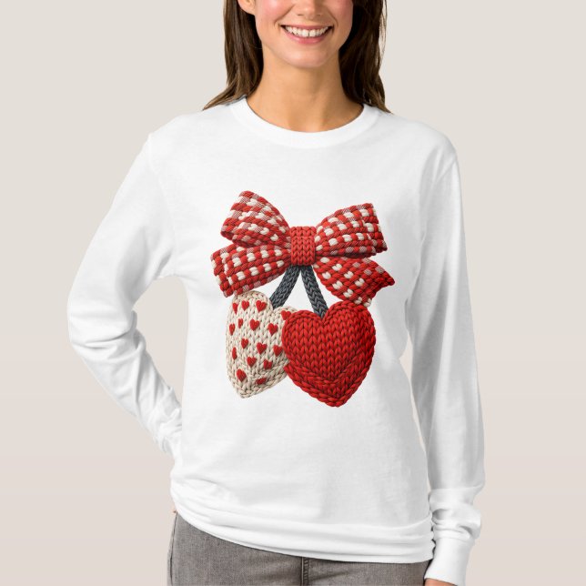 Camiseta Crochet Heart Womens Tshirt (Anverso)