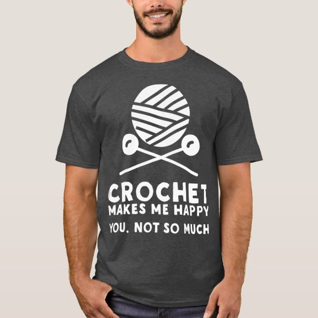 Camiseta Crochet me hace feliz no tanto (Anverso)