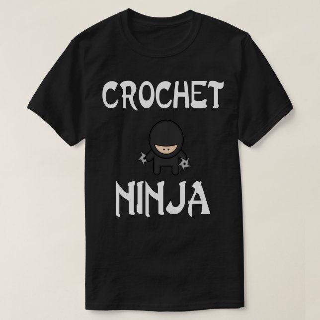 Camiseta Crochet Ninja Funny shuriken Ninjas Crochet (Diseño del anverso)