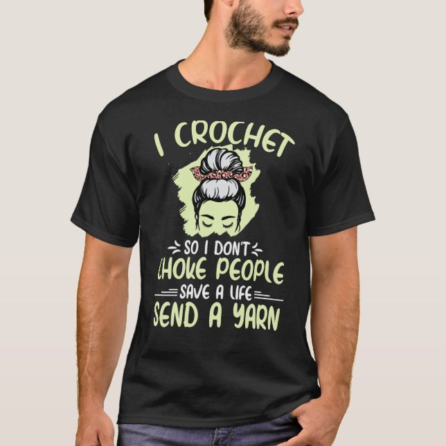Camiseta Crochet para que no me choque la abuela mamá Croc (Anverso)