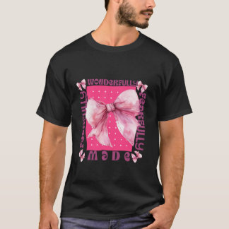 Camiseta Crochet Pink Bow Biblia Verse Jesucristo Coquette