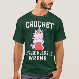 Camiseta Crochet Porque El Asesinato Está Mal, Unicornio Cr