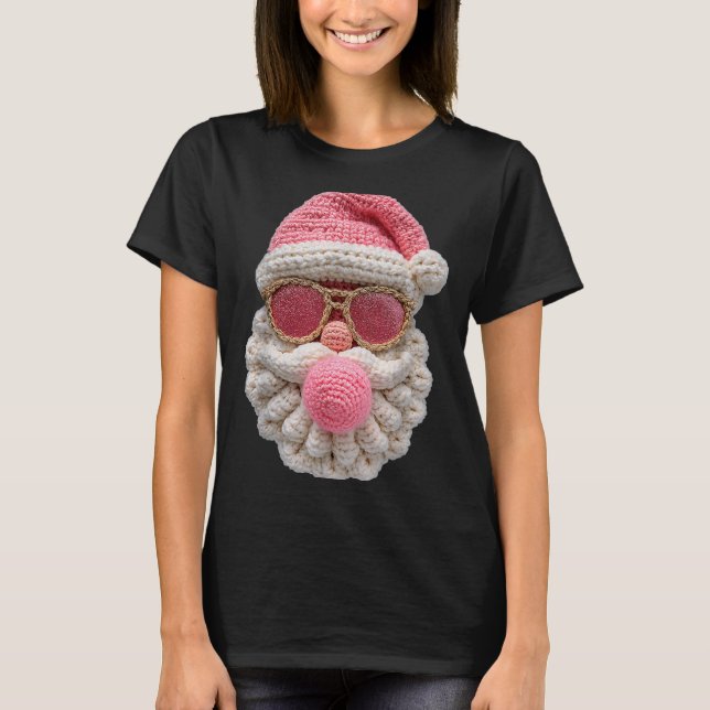 Camiseta Crochet Santa Blowing Bubble Gum Christmas Girly K (Anverso)