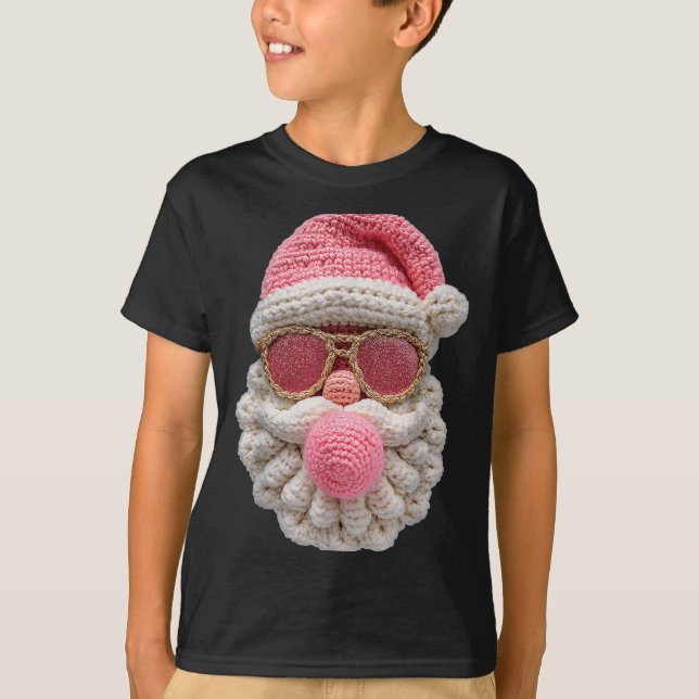 Camiseta Crochet Santa Blowing Bubble Gum Christmas Girly K (Anverso)