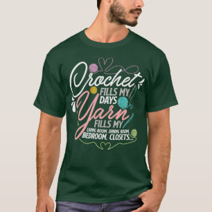 Camiseta Crochet Yarn Crocheting Crafting Crossstitch for C