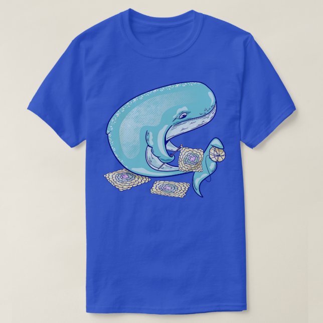Camiseta Crocheting de ballenas (Diseño del anverso)