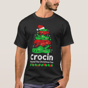 Camiseta Crocin alrededor del árbol de Navidad