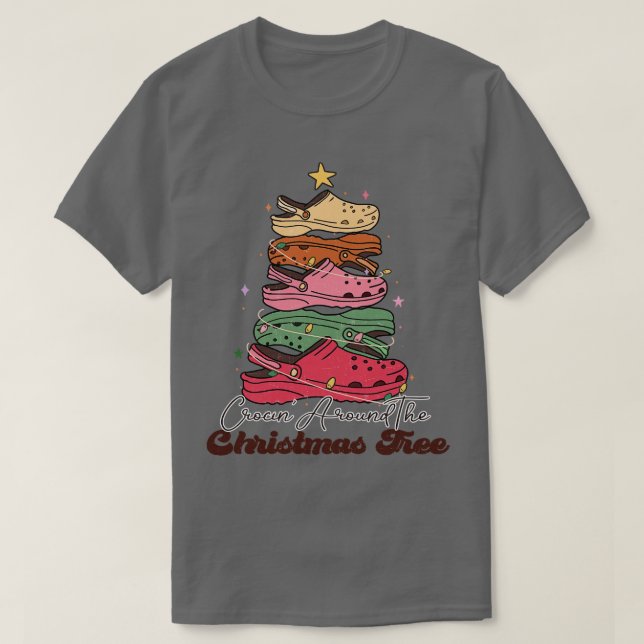 Camiseta Crocin alrededor del árbol de Navidad (Diseño del anverso)
