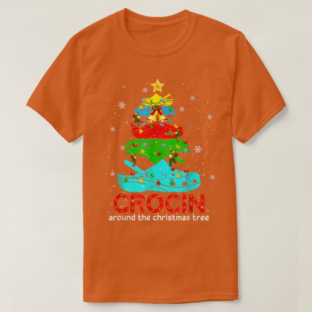 Camiseta Crocin alrededor del árbol de Navidad192 (Diseño del anverso)