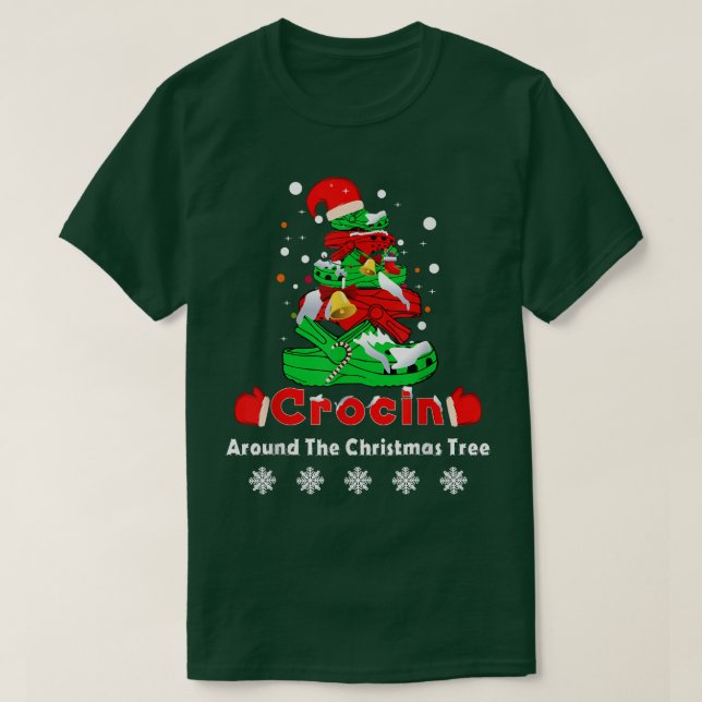 Camiseta Crocin Alrededor Del Árbol De Navidad Navidades Gr (Diseño del anverso)