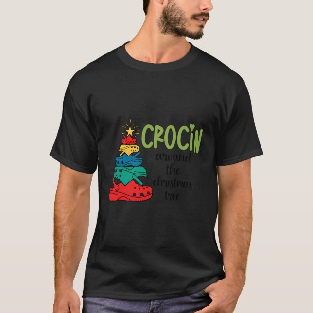 Camiseta Crocin Alrededor Del Divertido Árbol De Navidad (Anverso)