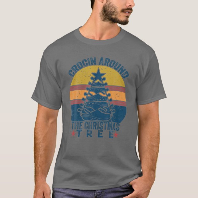 Camiseta Crocin Alrededor Del Divertido Árbol De Navidad Re (Anverso)