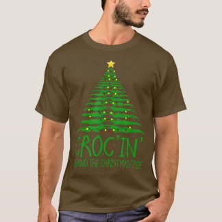 Camiseta Crocin Around the Christmas Tree Funny Crocodile C