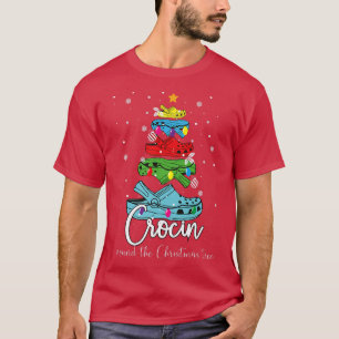 Camiseta Crocin around the Christmas tree Funny Merry Chris