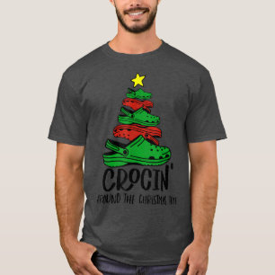 Camiseta Crocin Around The Christmas Tree Funny Xmas Christ