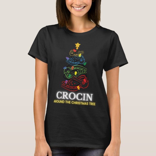 Camiseta CROCIN en torno al árbol de Navidad Familia coinci (Anverso)