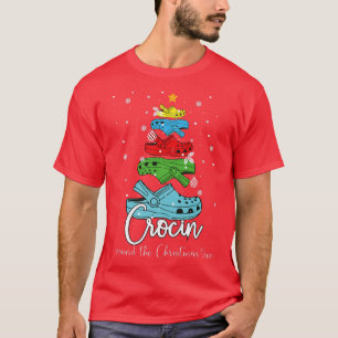 Camiseta Crocin en torno al árbol de Navidad Funny Merry Ch