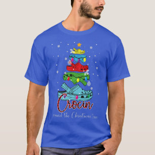 Camiseta Crocin en torno al árbol de Navidad Funny Merry Ch