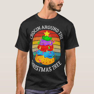 Camiseta Crocin En Torno Al Árbol De Navidad Navidad Pajama