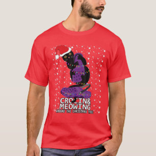 Camiseta Crocin Y Meowing Alrededor Del Árbol De Navidad Fu