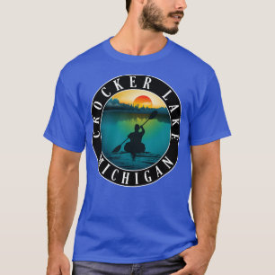 Camiseta Crocker Lake Kayaking Michigan Sunset