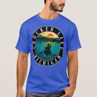 Camiseta Crocker Lake Kayaking Michigan Sunset