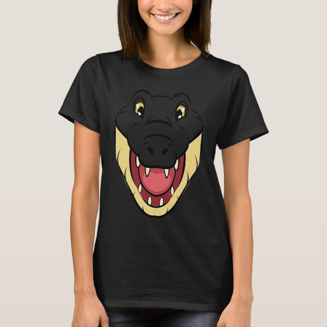 Camiseta Crocodile Alligator Face Reptiles Zoo Animal Herpe (Anverso)