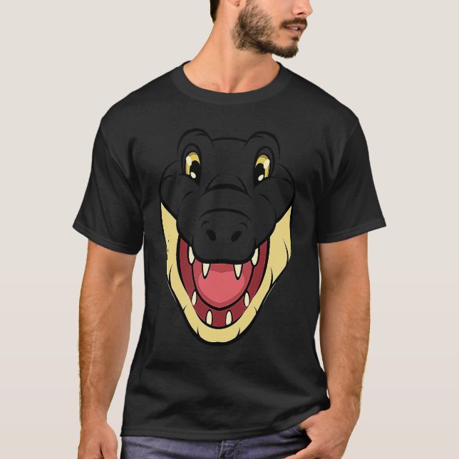 Camiseta Crocodile Alligator Face Reptiles Zoo Animal Herpe (Anverso)