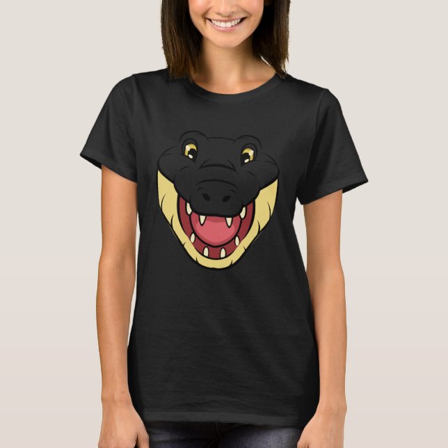 Camiseta Crocodile Alligator Face Reptiles Zoo Animal Herpe (Anverso)