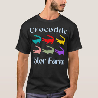 Camiseta Crocodile Color Farm Sunset Vintage Diseño