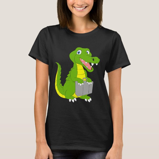 Camiseta Crocodile goes on holiday mode holiday summer fami (Anverso)