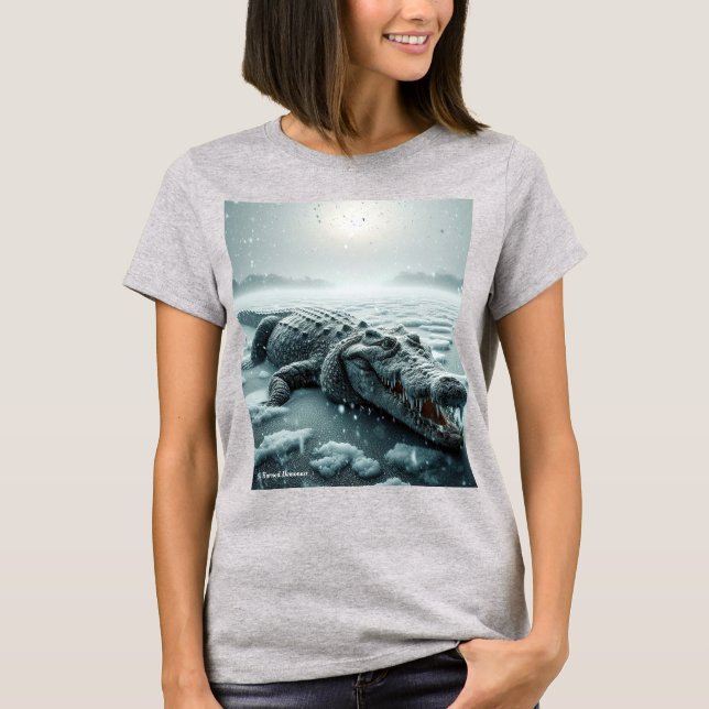 Camiseta Crocodile in the snow (Anverso)