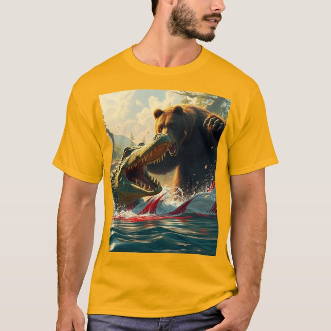 Camiseta Crocodile in the Wild Waters (Anverso)